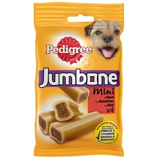 Pedigree | Hrana umeda caini Jumbone caine talie mica cu vita 4 bucati