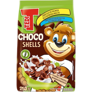Tedi | Cereale cu ciocolata in forma de scoica 250g