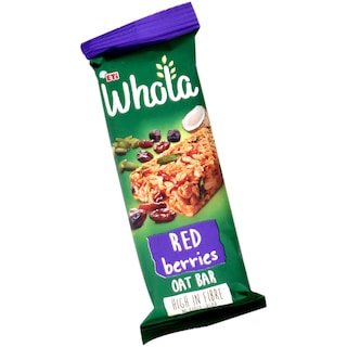 Whola | Baton cu fulgi de ovaz, merisoare si visine 35g