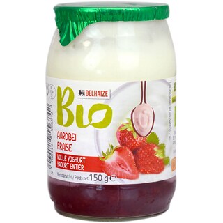 Delhaize Bio | Iaurt bio cu capsuni 150g