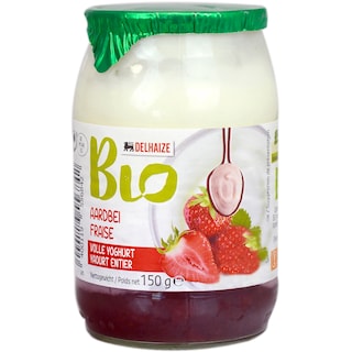 Delhaize Bio | Iaurt bio cu capsuni 150g