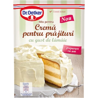 Dr. Oetker | Crema pentru prajituri cu gust de lamaie si unt 140g