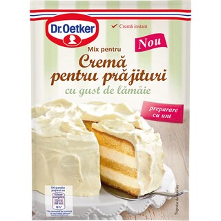 Dr. Oetker | Crema pentru prajituri cu gust de lamaie si unt 140g