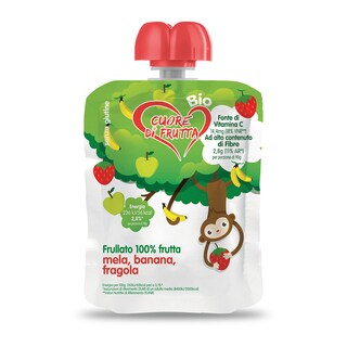 Cuore Di Frutta | Smothie mar, banane ,capsune organice 90g