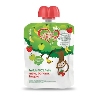 Cuore Di Frutta | Smothie mar, banane ,capsune organice 90g