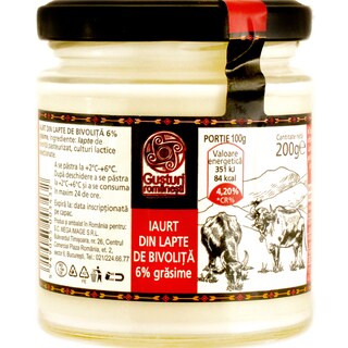 Gusturi romanesti | Iaurt din lapte de bivolita 6% grasime 200g