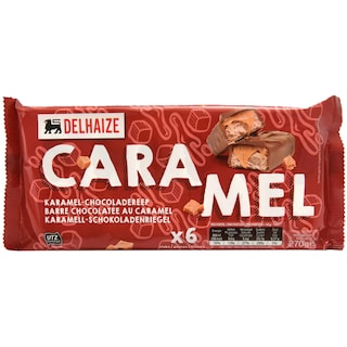 Delhaize | Batoane cu ciocolata si caramel 6x45g