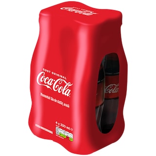 Coca-Cola Gust Original | Bautura racoritoare carbogazoasa, sticla 4x330ml