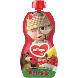 Milupa | Piure banane si capsuni 100g