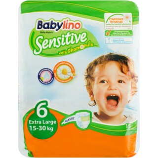 Babylino | Scutece Sensitive numarul 6, pentru 16+kg