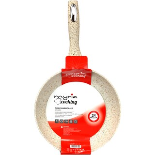 Myria | Tigaie marmorata crem MY4408, 24 cm