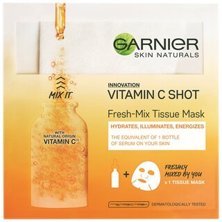 Garnier | Skin Naturals | Masca servetel Fresh Mix cu vitamina C 33g