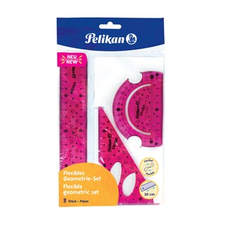 Pelikan | Set de geometrie flexibil, 3 piese