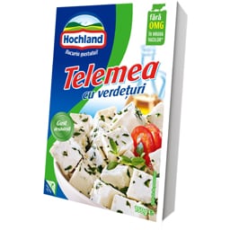 Telemea cu verdeturi, din lapte de vaca 150g