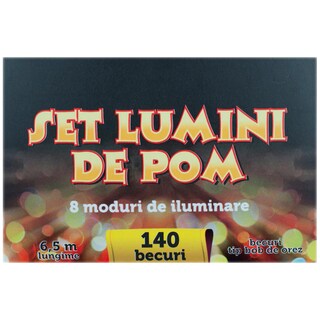 (bucata) | Set lumini de pom, 140 becuri tip bob de orez