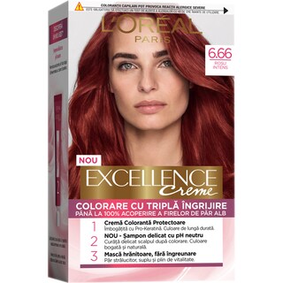 L'Oreal Paris | Excellence | Vopsea pentru par blond rouge intense 6.66