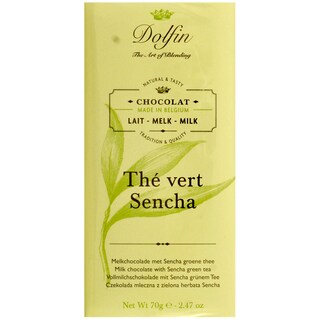 Dolfin | Ciocolata cu lapte si ceai verde Sencha 70g