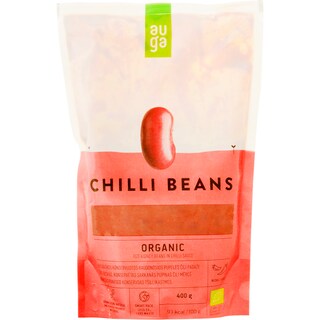 Auga | Fasole rosie boabe in sos chilli bio 400g