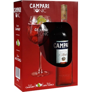 Campari | Pachet Campari + 1 pahar sticla 700ml