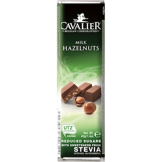 Cavalier | Baton de ciocolata cu lapte si alune bucati  40g