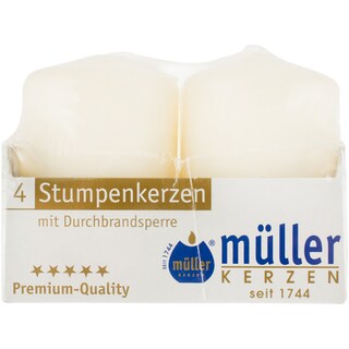 Muller | Lumanare stalp crem 62/40mm 4 bucati