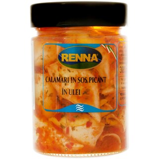 Renna | Calamari in ulei cu sos picant 300g
