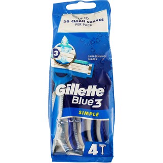 Gillette | Blue3 | Aparat de ras 3 lame, 4 bucati
