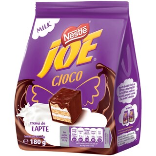 Joe | Napolitane cu glazura de ciocolata si crema de lapte 180g