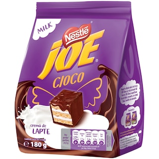 Joe | Napolitane cu glazura de ciocolata si crema de lapte 180g