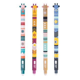 Happy Color | Roller gel cu rescriere, 0.5mm, albastru, Africans BOHO, diverse modele
