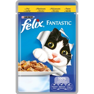 Felix | Hrana umeda pentru pisici cu pui in aspic 100g