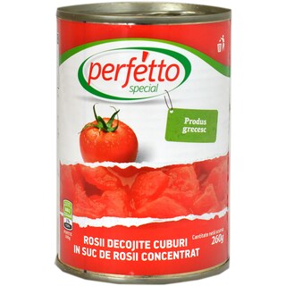 Perfetto | Rosii decojite cuburi 400g