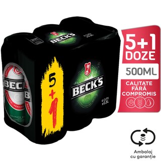 Beck's | Bere blonda 5+1 x 0.5L
