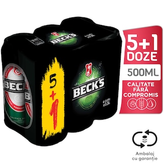 Beck's | Bere blonda 5+1 x 0.5L