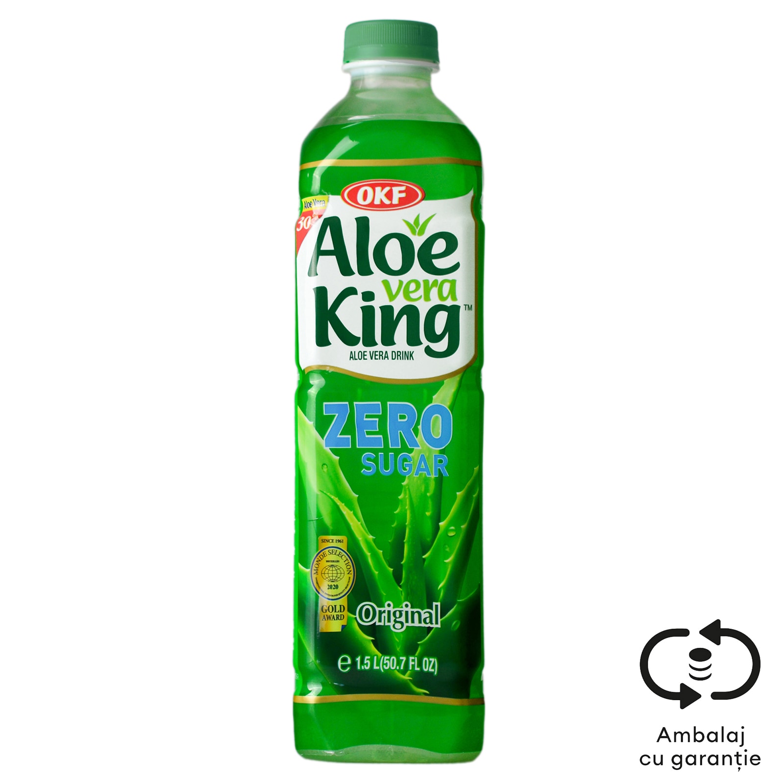 OKF | Bautura racoritoare cu aloe vera, fara zahar 1.5L | Mega-image