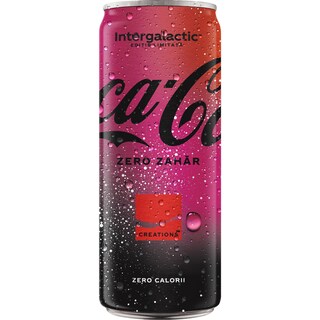 Coca-Cola Zero Zahar | Intergalactic | Bautura racoritoare carbogazoasa cu aroma de nuga si bezele 250ml