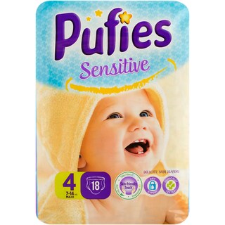 Pufies | Scutece sensitive maxi 18 bucati