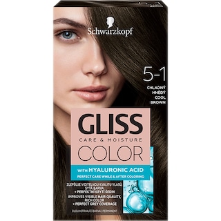 Gliss | Color | Vopsea de par permanenta Color 5-1 Saten Rece 143ml