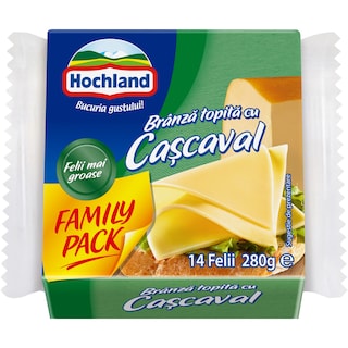 Hochland | Branza topita felii cascaval family pack 280g