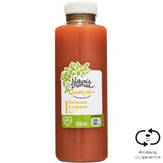 Suc de portocale si capsuni 500ml
