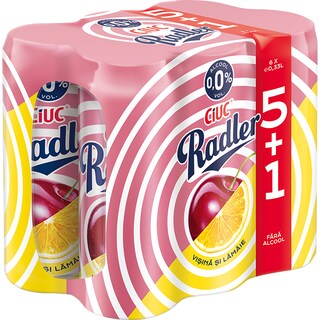 Ciuc Radler | Bere fara alcool cu aroma de visine si lamaie 5+1X0.33L