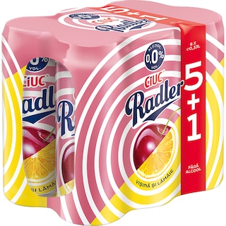 Ciuc Radler | Bere fara alcool cu aroma de visine si lamaie 5+1X0.33L