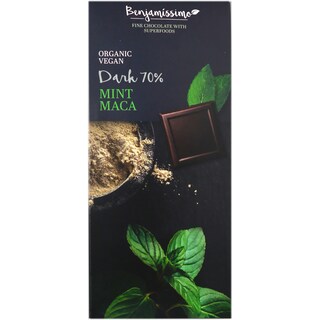 Benjamissimo | Ciocolata 70% cacao cu menta si maca 70g