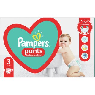 Pampers | Pants | Scutece chilotel bebelusi Marimea 3, 6-11 kg, 128 buc.