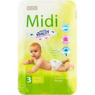 Care | Scutece pentru copii Midi Nr.3, 16 bucati