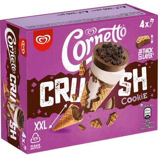 Cornetto | Inghetata cu bucatele de biscuiti Crush Cookie 4x60g