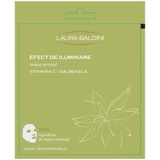 Laura Baldini | Masca servetel iluminanta cu vitamina C si extract de galbenele