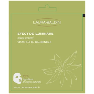 Laura Baldini | Masca servetel iluminanta cu vitamina C si extract de galbenele