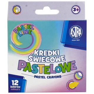 Astra | Creioane colorate, 12 culori pastelate