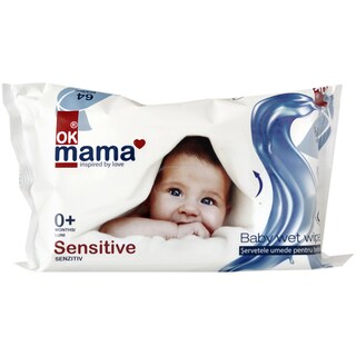 Ok Mama | Servetele umede pentru bebelusi 64 bucati
